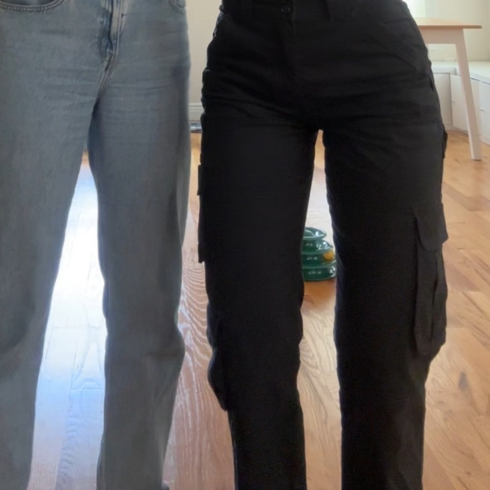 Abercrombie & Fitch Black Cargo Jeans